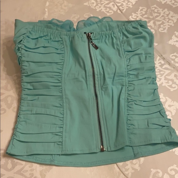 Ruffle tube top with zipper - Picture 2 of 2